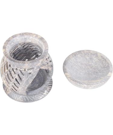 Hand Carved Jali Design Soapstone Essential Oil Burner | Aromatherapy Diffuser for Spa Yoga & Meditation International Shipping Available - Buy Online on GoSupps.com