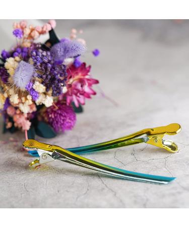 Vellen Hair Clips 10 Pack - Professional Styling Metall Hair Clips - Yellow/Aqua Ombre Design - Buy Online on GoSupps.com
