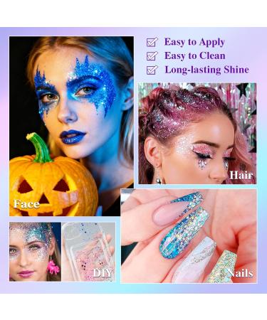  sularpek Sularpek Face Glitter 50ml Body Glitter Mermaid Sequin Makeup Liquid Gel Glitter for Festivals Parties Christmas and Easter - Buy Online on GoSupps.com