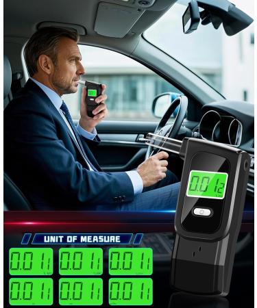 2026 Upgraded Breathalyzer Portable Alcohol Breathalyzer Tester LCD Digital Display 10 Mouthpieces - Buy Online on GoSupps.com