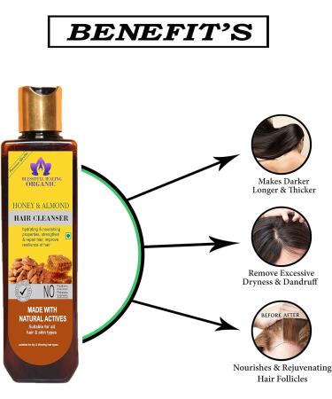 Blessfull Healing Organic Honey & Almond Hair Cleanser | Shampoo 100 ML (Packing May Vary) - Buy Online on GoSupps.com