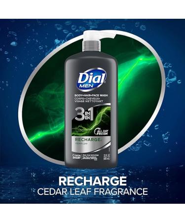 Dial Men 3in1 Body Hair and Face Wash Recharge 69 fl oz (3-23 fl oz Bottles) - Buy Online on GoSupps.com