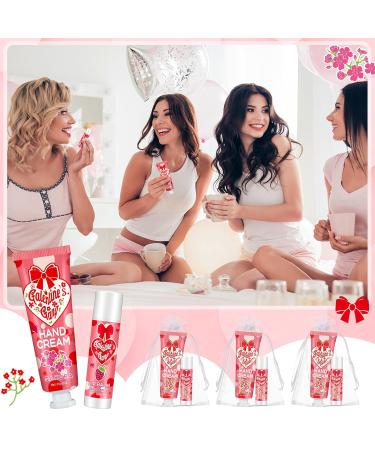 Demissle 36 Sets Galentine's Day Gifts Bulk 36 Lip Balm and 36 Hand Cream Gift Set Galentine's Day Party Favors Supplies Gift Ideas for Adults Friends Women Her Teacher Staff Nurse Coworker Cherry Blossom and Strawberry - Buy Online on GoSupps.com
