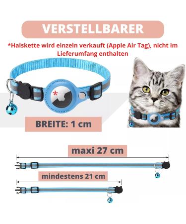 Croc-Cat Airtag Cat Neck Band - Safe Stylish Collar for Kittens & Small Dogs | Compatible with Apple Airtag | Anti-Strangulation Safety Buckle | Red - Buy Online on GoSupps.com