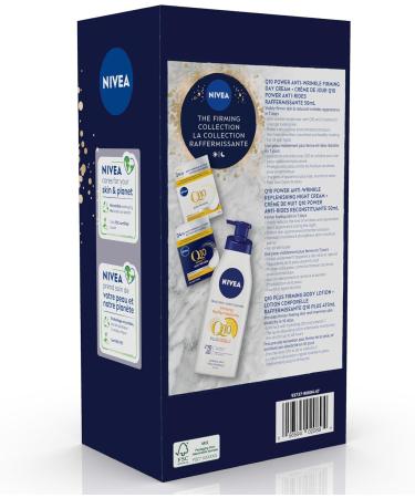 NIVEA The Firming Collection With Q10 Holiday Gift Set for Visibly Firmer Skin Includes Anti-Wrinkle Day Cream Night Cream and Firming Body Lotion 3-Piece Skin Care Set - Buy Online on GoSupps.com