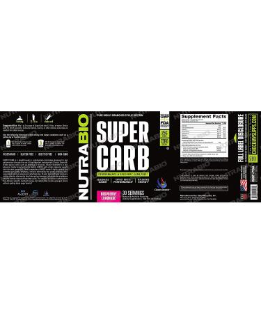 NutraBio Labs Super Carb Raspberry Lemonade 1.8 lb - Fuel Your Workout - Buy Online on GoSupps.com