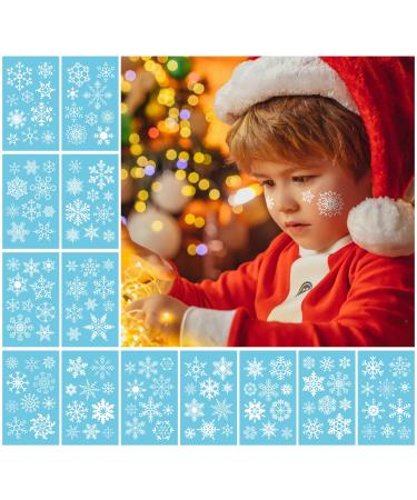 120+ Christmas White Snowflake Window Clings - Winter Decorations Stickers for Body, Face & Party Favors - Buy Online on GoSupps.com