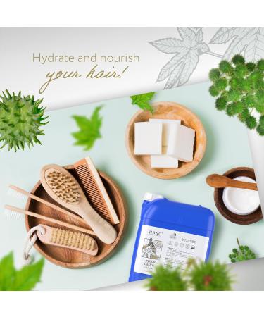 HBNO Organic Castor Oil - 8.8 lbs (4kg) - Ideal for Shampoos Conditioners Mouth Washes Face wash Lotions and Skin care products - Buy Online on GoSupps.com