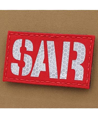 Hi Viz Solas Reflective SAR 2x3.5 CSAR Combat Search and Rescue Tactical Morale Fastener Patch