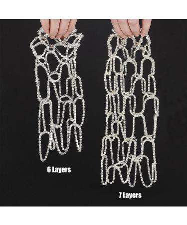 NICENEEDED Rhinestone Mesh Headpiece Cap Silver Crystal Flapper Headband Hair Chain Accessories for Women and Girls 1920s Hairdress Decotaction for Bridal Party - Buy Online on GoSupps.com