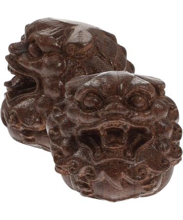 Gleavi 10pc Wenwan Handle Tier Ornament - Vintage Wood Animal Figures & Carvings for Home Decor - Buy Online on GoSupps.com