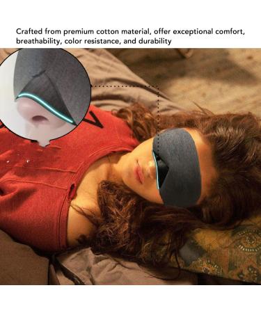 Adjustable Cotton Eye Cover for Sleeping | Light Blocking Eyeshade | Comfortable Travel Eye Mask (Black - Buy Online on GoSupps.com