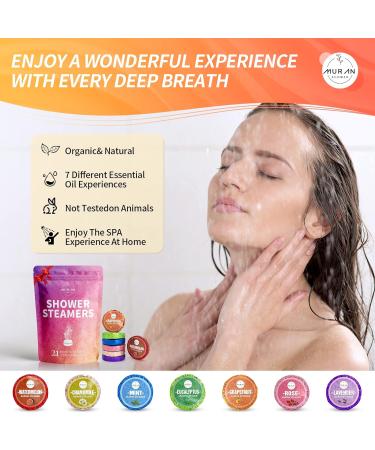 21-Pack Organic Shower Steamers with Essential Oils for Aromatherapy - Perfect Gift for Mom - Eucalyptus, Lavender, Rose, Mint, Chamomile, and Watermelon Scents - Birthday Gifts for Women and Men - Buy Online on GoSupps.com