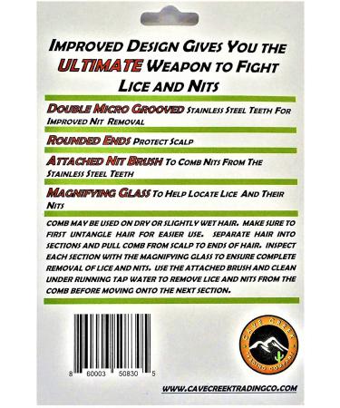 Chemical-Free Lice Comb Treatment with Double Spiral Micro Grooved Teeth - Buy Online on GoSupps.com
