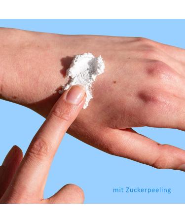 Puremetics 3-in-1 Shower Fluff Cotton: Vegan Sugar Peeling Gel & Lotion (250g) - Plastic-Free Skin Care - Buy Online on GoSupps.com