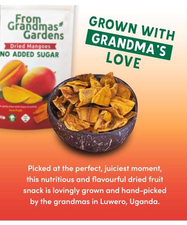 Dried Mango - From Grandmas Gardens | 1 x 100g | Healthy Vegan Snack | 100% Natural | No Added Sugar | Rich in Vitamins | No Preservatives | GMO free Mango 1 pack - Buy Online on GoSupps.com