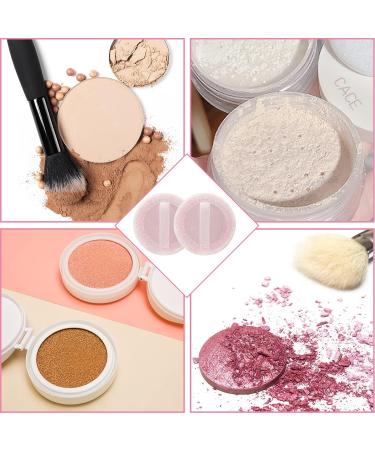 WLLHYF 12PCS Pink Cotton Makeup Powder Puffs - Round Velour Puffs for Face Powder, Loose Powder - Washable - Buy Online on GoSupps.com