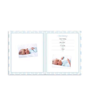 Lil Peach Chevron Blue Baby Memory Journal Book | Baby Keepsake Album - Buy Online on GoSupps.com