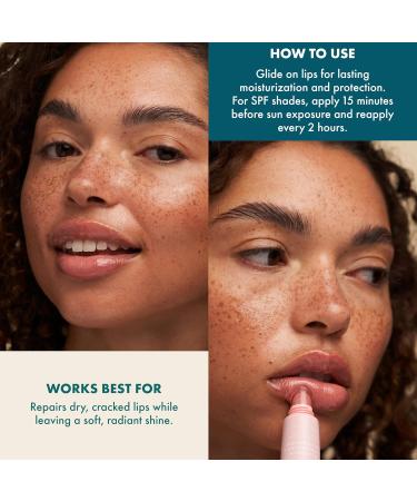 Kopari Lip Love Moisture Balm in Pink Strawberry SPF 30-100% Mineral Zinc Oxide Lip Sunscreen, Ceramide Hydrating Tinted Lip Balm, Clean Vegan & Reef-Friendly, 0.35 oz - Buy Online on GoSupps.com