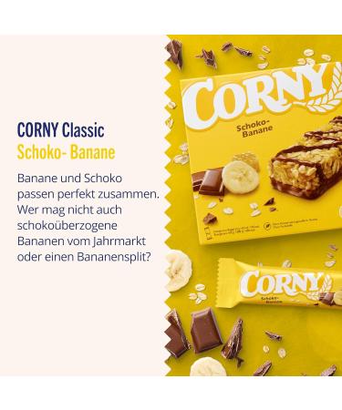 Buy Corny Classic Chocolate Banana Cereal Bars - Delicious Chocolate & Banana Flavor 60x25g - International Shipping Available - Buy Online on GoSupps.com