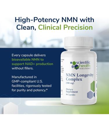 NMN Longevity Complex Clinically Formulated NMN for NAD Production Cellular Energy & Cognitive Vitality Supports Mitochondrial Function & Healthy Aging 500mg (2-Pack) - Buy Online on GoSupps.com