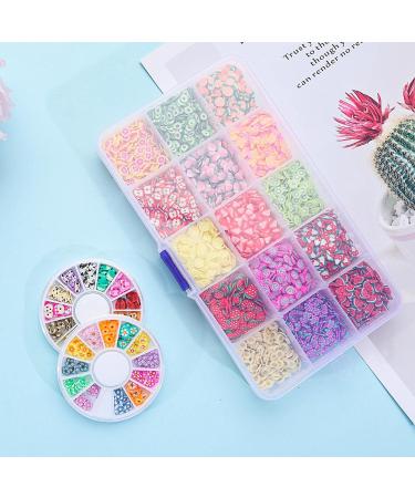 9220pcs 3D Charms Mix Styles Mini Animals Fruit Nail Art Slices Flower Polymer Slices - Buy Online on GoSupps.com