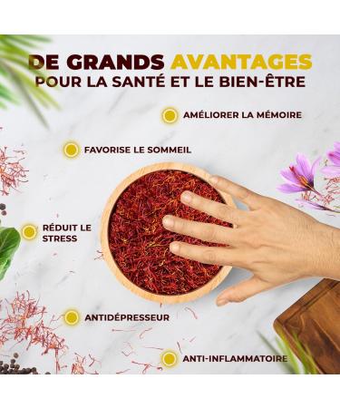 Safran en Filaments Safran Premium 100% Naturel Safran en Filaments pour Paella labor de Mani re Traditionnelle pice pour Cuisiner Filaments de Safran de Qualit Sup rieure (1 gr) - Buy Online on GoSupps.com