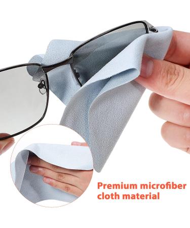 Lurrose 10pcs Microfiber Eyeglass Cleaner Cloth & Brush Set for Glasses and Screens - Buy Online on GoSupps.com