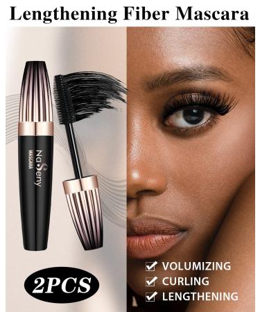 Naseny Waterproof Mascara Duo - Black Volume & Length Formula for Lash Extensions | Long Lasting 12H Wear, Smudge-Proof & Hypoallergenic for Sensitive Eyes - Buy Online on GoSupps.com