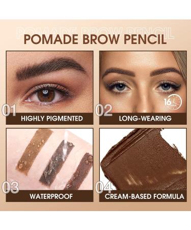 Eyebrow Gel Kit - Clear Brow Setting Gel + 4 Colors Mascara Cream | Waterproof & Long Lasting | Brow Glue Set for Perfect Eyebrow Color (5 Pcs) - Buy Online on GoSupps.com