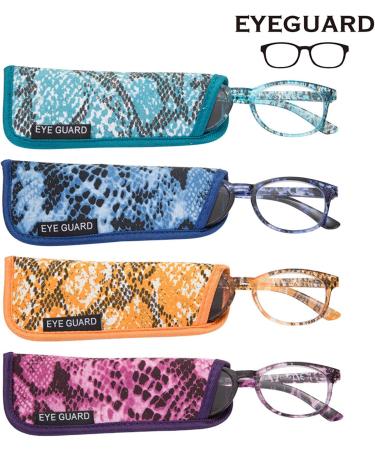 Shop EYEGUARD 4 Pack Stylish Reading Glasses for Women - Fashionable Eyeglasses +4.00 Magnification (4 Colors) - International Shipping Available - Buy Online on GoSupps.com