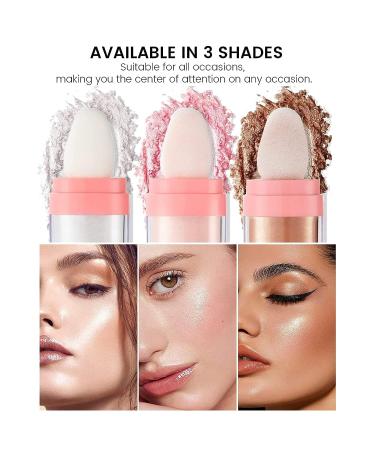 Polvo De Hadas Highlighter Stick - Shimmer Face & Body Glitter Makeup Gift - White Moonbeam - Buy Online on GoSupps.com