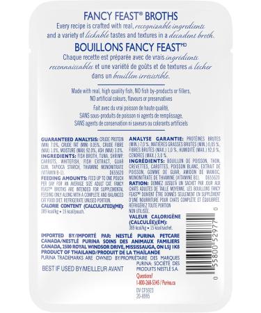 Fancy Feast Classic Broths Cat Food Complement Tuna Shrimp & Whitefish - 40 g Pouch (16 Pack) Tune Shrimp & Whitefish 16 - Buy Online on GoSupps.com