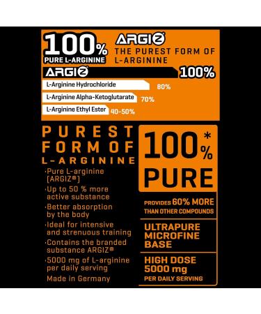 Body Attack Arginine Zero 500g - 100% Pure L-Arginine Powder | 5000mg High-Dose | Vegan Supplement for Athletes | Made in Germany - Buy Online on GoSupps.com