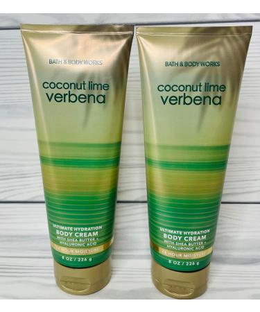 Bath & Body Works Coconut Lime Verbena Ultimate Hydration Body Cream 8 Ounces Pack of 2 - Buy Online on GoSupps.com