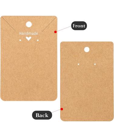 100pcs Kraft Earring & Necklace Display Cards - Personalized Jewelry Cards for DIY Crafts and Retail (3.5x2.4) Brown Paper Ear Studs Display Cards - Buy Online on GoSupps.com