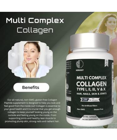 Plant-Based Collagen 500mg Skin, Hair and Nails Supplement | 120 Capsules | USDA Certified | Skin Brightening 120 Count (Pack of 1) - Buy Online on GoSupps.com