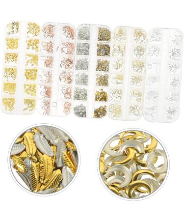 FRCOLOR 25 Boxes Nail Decoration Metal Nail Art Stickers Nail Pendant DIY Nail Decoration Nail Art Set Wedding Decoration Gold Decoration Nail Rhinestone Manicure Decor Charm Suite - Buy Online on GoSupps.com