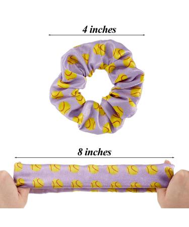 Willbond Softball Hair Scrunchies - Set of 8 Elastic Sport Hair Bands for Girls, Women, Players, Coaches, and Teams - Buy Online on GoSupps.com