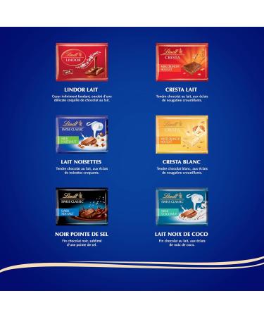 Lindt - Neapolitans SWISS PREMIUM CHOCOLATE - Mix of Milk-Hazelnut Chocolates Milk-Nougat Chips White-Nougat Chips LINDOR - Buy Online on GoSupps.com