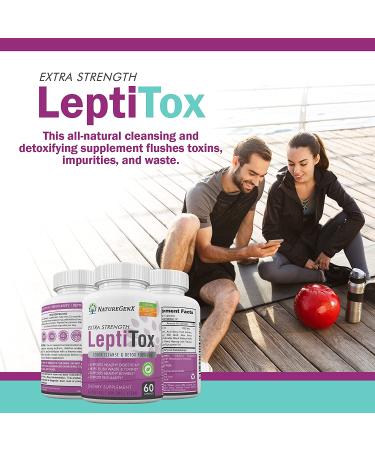 NatureGenX LeptiToX Colon Cleanser & Detox Supplement - Weight Loss, Gas & Bloating Relief | Remove Toxins, Natural Body Cleanse & Constipation - 60 Capsules - Buy Online on GoSupps.com