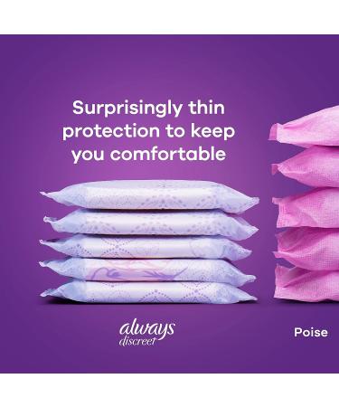 Always Discreet Incontinence & Postpartum Pads for Women Size 5 - 64 Count, Heavy Absorbency, Long Length - Buy Online on GoSupps.com