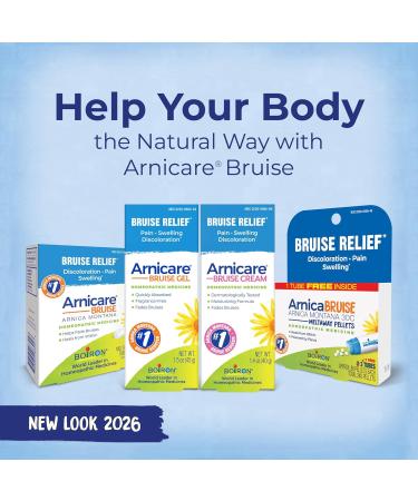 Boiron Arnicare Bruise Gel for Pain Inflammation or Swelling Soreness and Discoloration - Non-greasy and Fragrance-Free - 4.2 oz - Buy Online on GoSupps.com