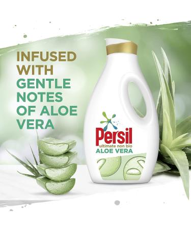 Persil Ultimate Non Bio Aloe Vera our toughest non bio on stains Laundry Washing Liquid Detergent for sensitive skin 51 Wash 1.377 l Aloe Vera 1.37 l (Pack of 1) - Buy Online on GoSupps.com