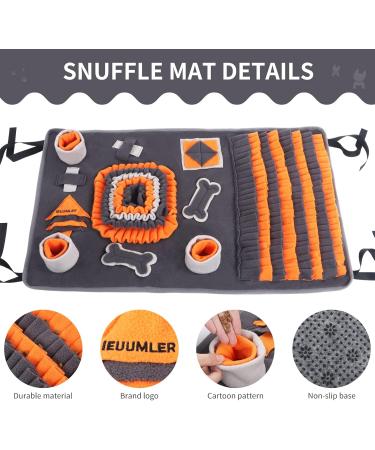 Buy Ieuumler Sniffing Carpet Dog Training Mat - Washable Feed Mat for Stress Relief & Natural Feeding | FC009 Gray & Orange - Buy Online on GoSupps.com