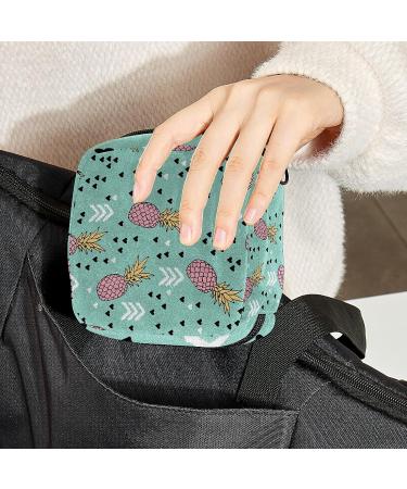 Pineapple Heart Pattern Menstrual Storage Bag - Period Kit Pouch for Women, Girls, Menstrual Cup and Tampons - Color 3 - Buy Online on GoSupps.com