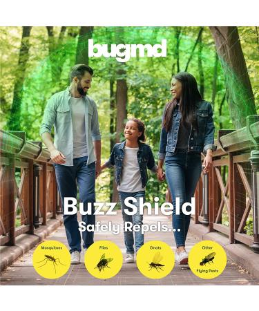 BugMD Buzz Shield Mosquito Repellent Spray - DEET-Free Body and Tick Insect Repellent - Natural Outdoor Bug Spray for Kids and Adults - Buy Online on GoSupps.com