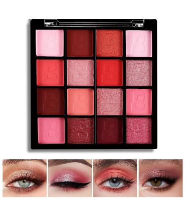 Boobeen Colorful Eyeshadow Palette - 16 Color Matte and Glitter Bright Shades for Dramatic Glamour Looks - Buy Online on GoSupps.com
