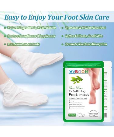 CGBOOM Foot peeling mask 5 pairs exfoliating foot socks moisturizing foot peeling mask foot care for calluses cracks dry feet removes dead skin - Buy Online on GoSupps.com
