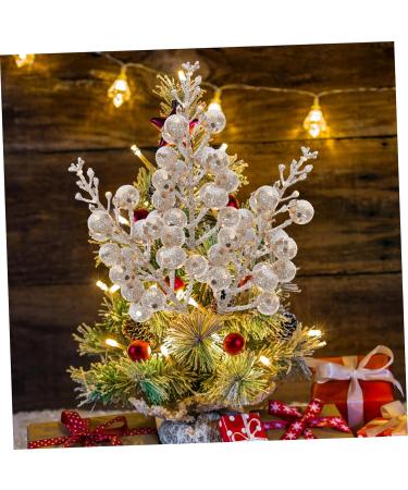HOMSFOU 10pcs Christmas Imitation Berries Foam Berry Stems Outdoor Tree Branches for Decoration Xmas Party Decor Garland Gold Decor Christmas Artificial Berry Holly Pine Cones As Shown 19X5X5CM - Buy Online on GoSupps.com